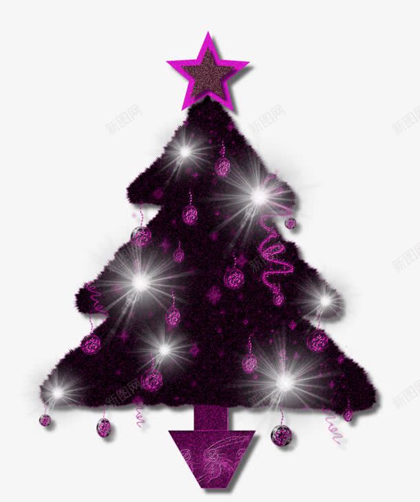 圣诞树黑色圣诞树png免抠素材_新图网 https://ixintu.com 圣诞树 黑色