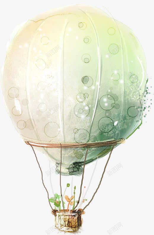 手绘圆形气泡热气球创意png免抠素材_新图网 https://ixintu.com 创意 圆形 气泡 热气球