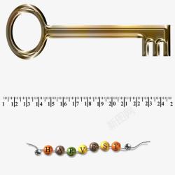 金属手链金属钥匙标尺手链高清图片