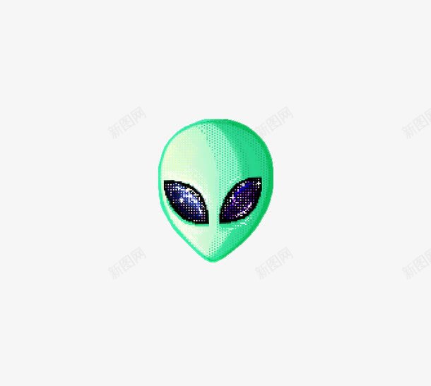 绿色外星人png免抠素材_新图网 https://ixintu.com 原宿风 外星人 机器人 绿色外星人