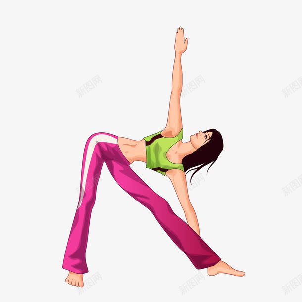 练瑜伽的美女png免抠素材_新图网 https://ixintu.com 体操 瑜伽 美女 运动 长腿
