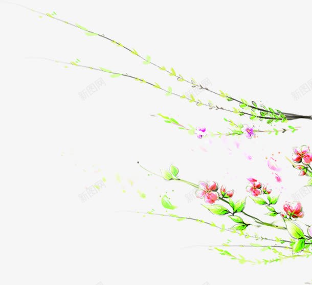 粉色春天唯美美景花朵png免抠素材_新图网 https://ixintu.com 春天 粉色 美景 花朵
