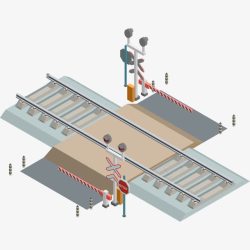 卡通铁轨素材