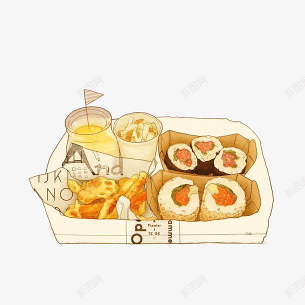 均衡搭配的盒饭png免抠素材_新图网 https://ixintu.com 卡通盒饭 均衡搭配 寿司 布丁 美味 美食