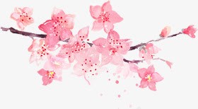 粉色创意春天桃花花开png免抠素材_新图网 https://ixintu.com 创意 春天 桃花 粉色