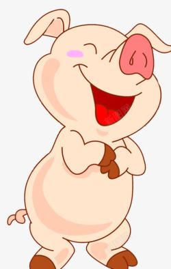 张嘴猪大笑的猪高清图片