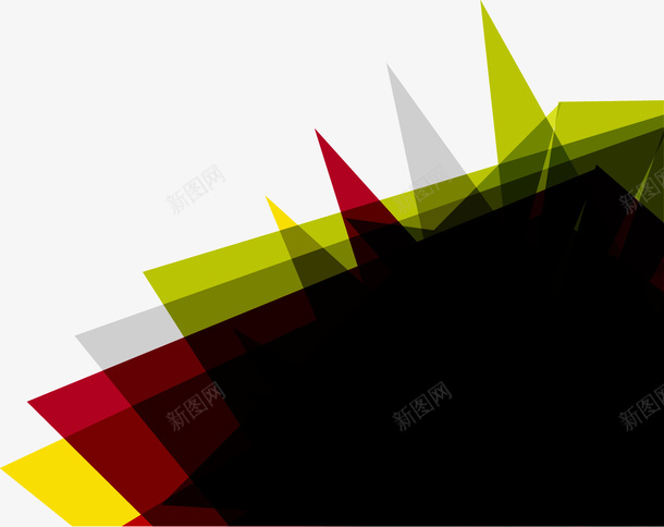 黄黑相间的立体多边形矢量图eps免抠素材_新图网 https://ixintu.com 多边形 立体多边形 矢量图