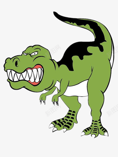 凶狠的大恐龙png免抠素材_新图网 https://ixintu.com 动物 卡通 图片 绿色