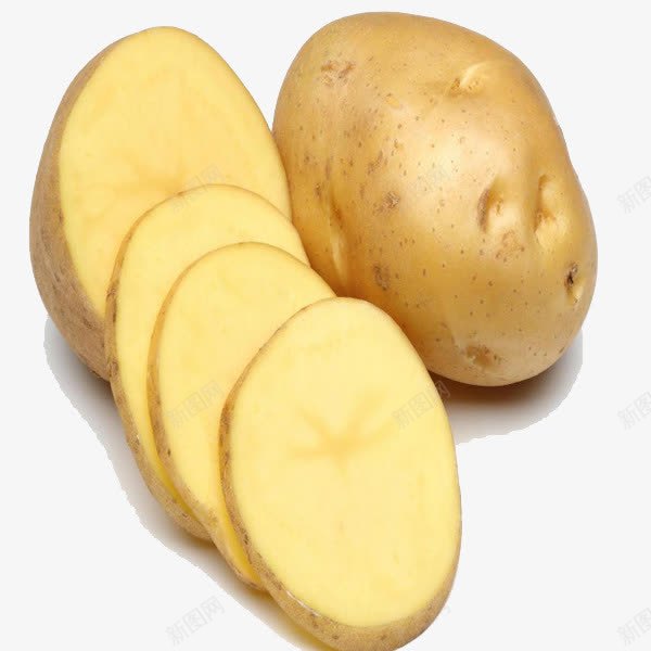 黄色切片土豆png免抠素材_新图网 https://ixintu.com 产品实图 切片 土豆 黄色