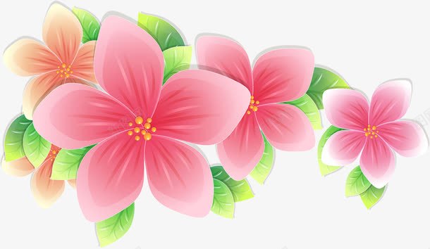 手绘粉色花朵艺术插画png免抠素材_新图网 https://ixintu.com 插画 粉色 艺术 花朵