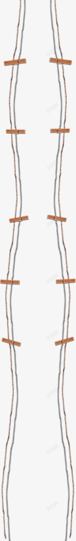 麻绳吊绳木夹子素材