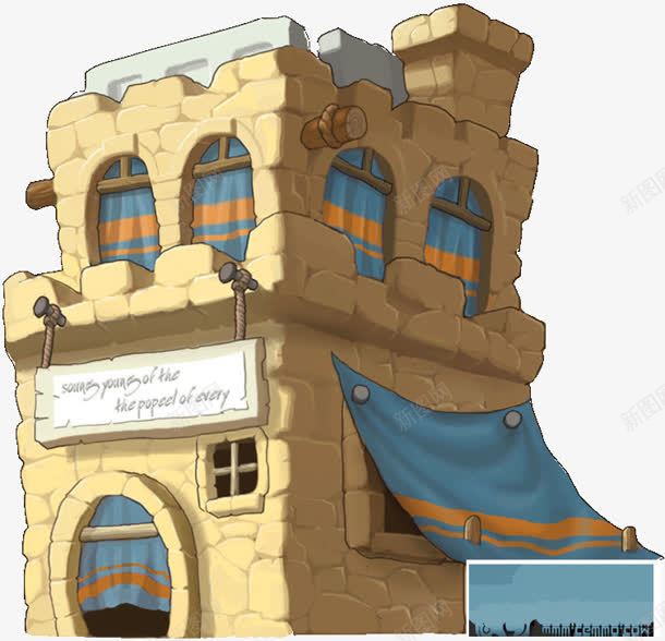 卡通游戏城堡堡垒商店png免抠素材_新图网 https://ixintu.com 卡通 商店 城堡 堡垒 游戏