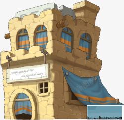 卡通游戏城堡堡垒商店素材