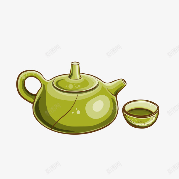 卡通茶壶矢量图eps免抠素材_新图网 https://ixintu.com PNG图 PNG图下载 创意卡通 卡通 卡通插图 插图 茶壶 茶饮 矢量图