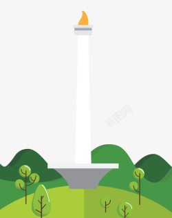 独立公园手绘雅加达的标志性纪念碑高清图片