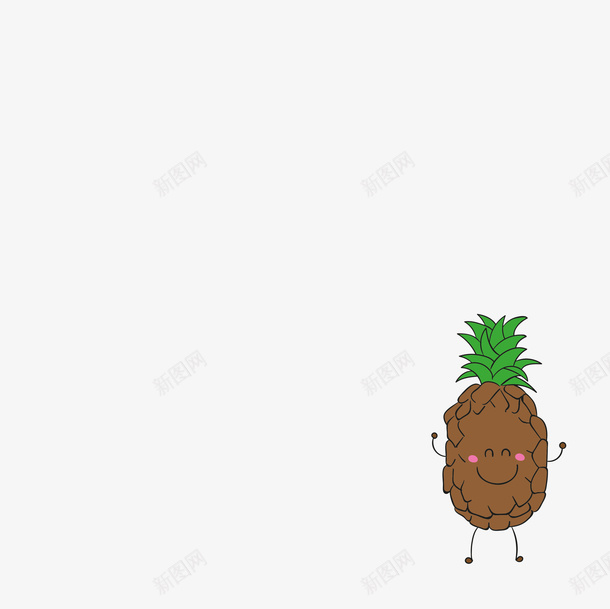 卡通水果可爱菠萝png免抠素材_新图网 https://ixintu.com 卡通 可爱 水果 菠萝