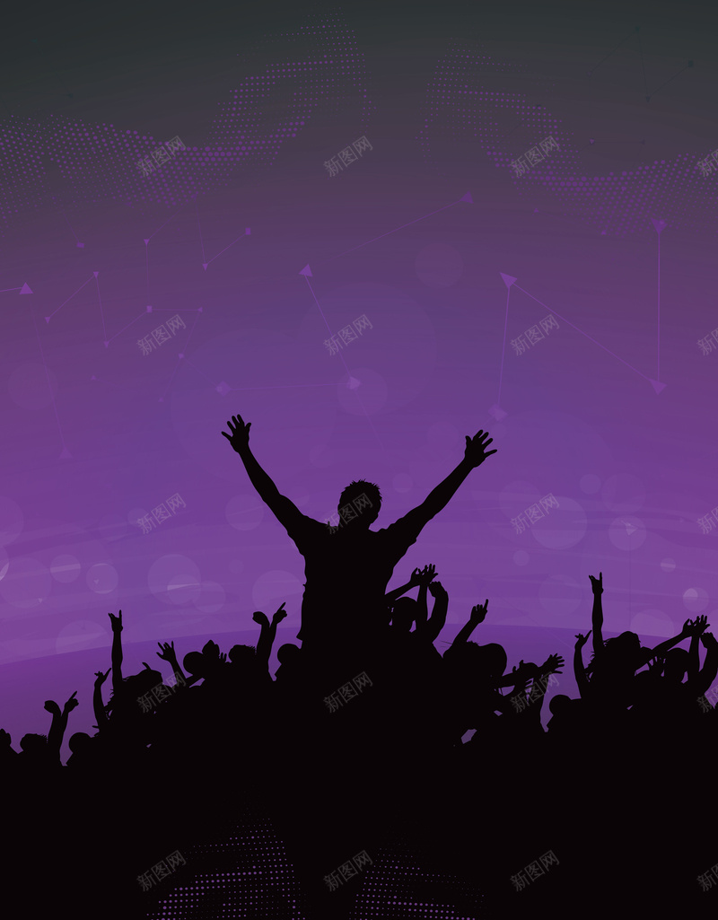 紫色跳舞的人类背景矢量图ai设计背景_新图网 https://ixintu.com 激情 狂欢 紫色 跳舞开心 矢量图