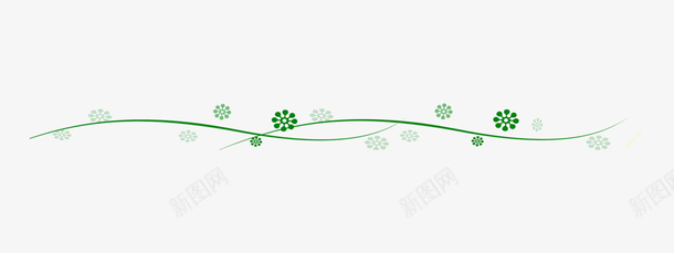 绿色简约树藤装饰图案png免抠素材_新图网 https://ixintu.com 免抠PNG 树藤 简约 绿色 装饰图案