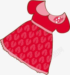 红色儿童裙子png免抠素材_新图网 https://ixintu.com 儿童 红色 裙子