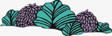 手绘紫色景观植物装饰png免抠素材_新图网 https://ixintu.com 景观 植物 紫色 装饰