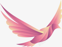 粉红色飞舞的白鸽素材