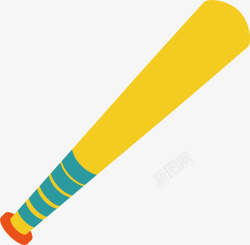 黄色棒球棒黄色棒球棒矢量图高清图片