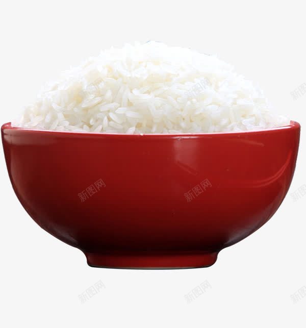 一碗大米饭png免抠素材_新图网 https://ixintu.com 一碗大米饭 米饭 红碗米饭