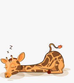 睡觉的长颈鹿素材