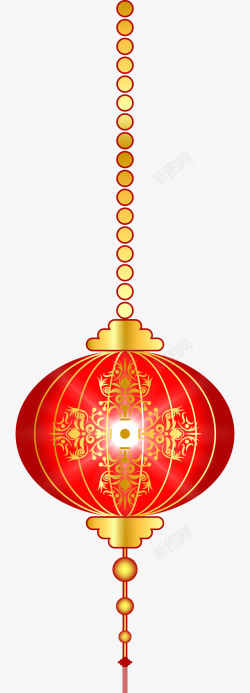 金色中国风灯笼装饰图案素材