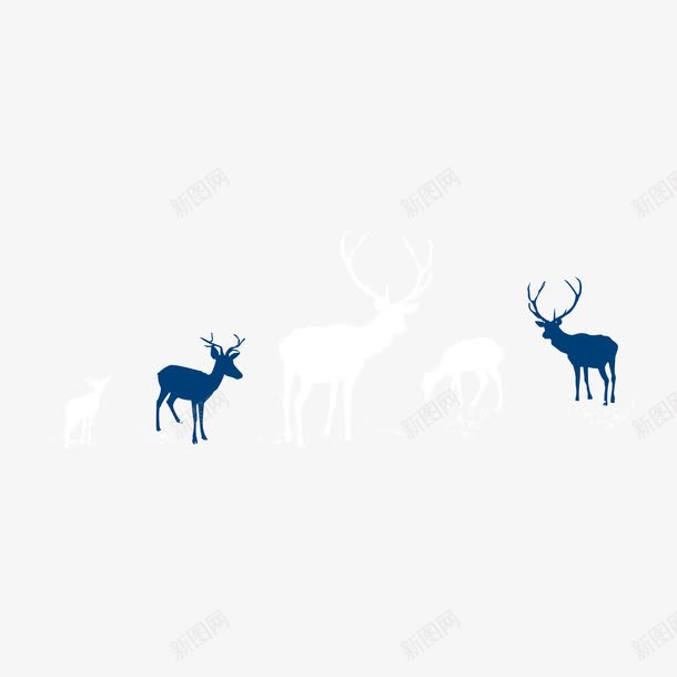 小鹿png免抠素材_新图网 https://ixintu.com AI设计 动物 卡通 小鹿 平面设计 装饰图案