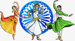 印度舞跳印度舞的漂亮美女高清图片