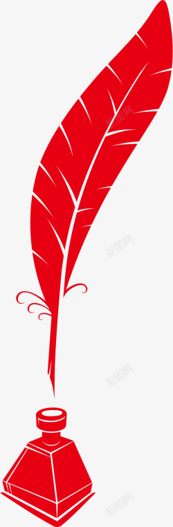 叶子红色装饰边条矢量图素材