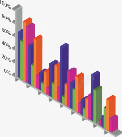 财务数据表元素分类彩色占比图表矢量图高清图片