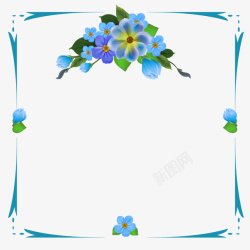 雪兰花植物花框高清图片