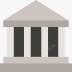 博物馆古典银行图标高清图片