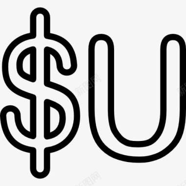 乌拉圭比索货币符号图标图标