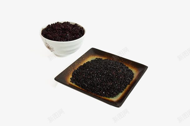 黑米png免抠素材_新图网 https://ixintu.com 原材料 碗装 黑米 黑米粥