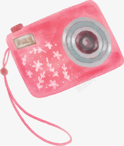 粉红色可爱的相机矢量图素材