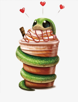 糖吃蛇吃冰淇淋的蛇矢量图高清图片
