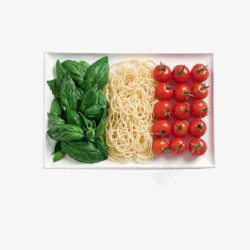 一盒青菜西红柿配餐素材
