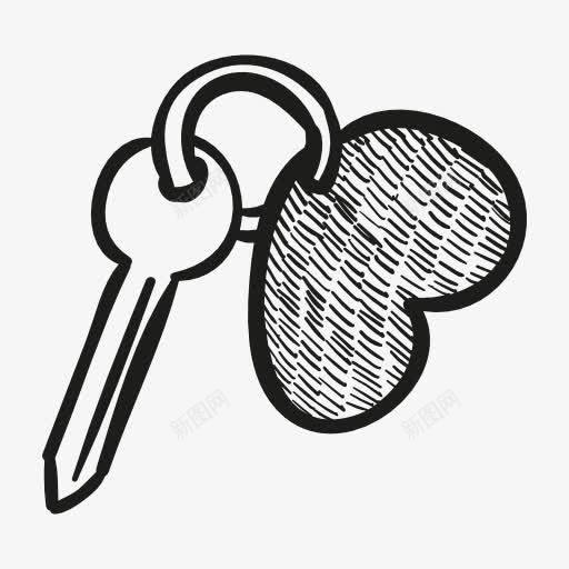 心形钥匙图标png_新图网 https://ixintu.com 图标 心形 钥匙
