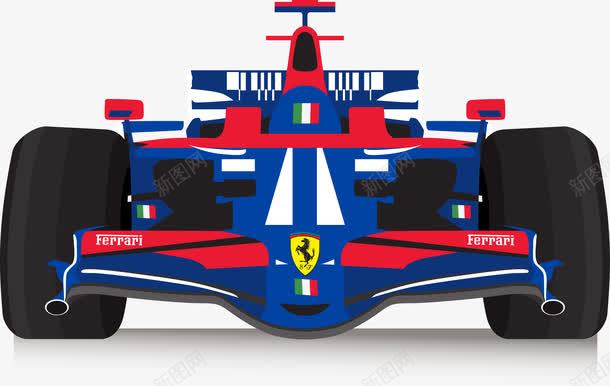 手绘卡通F1赛车矢量图ai免抠素材_新图网 https://ixintu.com F1 三车 卡通 蓝色赛车 赛车 矢量图