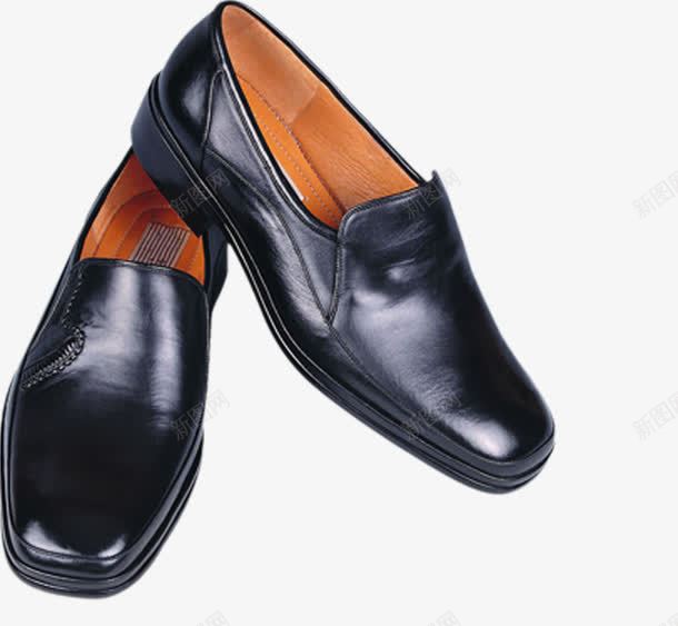 一双黑皮鞋png免抠素材_新图网 https://ixintu.com 男装皮鞋 皮鞋 黑皮鞋