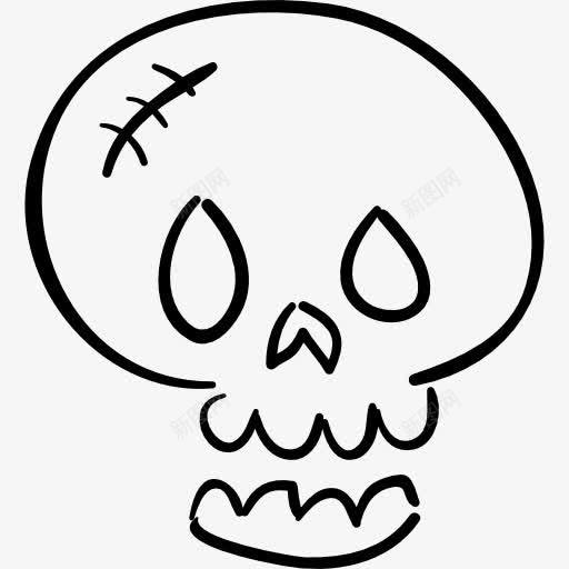 颅骨轮廓图标png_新图网 https://ixintu.com 万圣节 人 人的骨头 可怕 头颅骨 概述