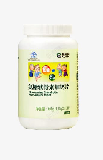 康恩贝氨糖软骨素加钙片png免抠素材_新图网 https://ixintu.com 产品实物 保健品 养生 康恩贝氨糖软骨素加钙片 营养品