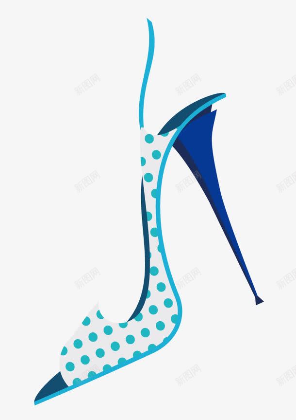 高跟凉鞋png免抠素材_新图网 https://ixintu.com 凉鞋 漂亮的高跟鞋 蓝色