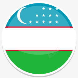 乌兹别克斯坦世界是圆Flag旁素材