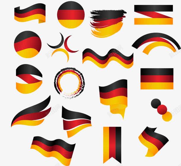 手绘德国国旗png免抠素材_新图网 https://ixintu.com 德国 手绘