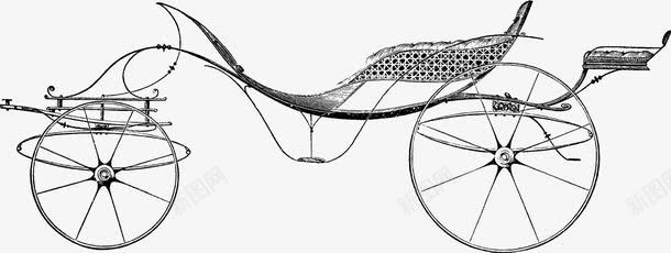 复古老式马车png免抠素材_新图网 https://ixintu.com 老式马车欧式车辆马车手绘交通工具