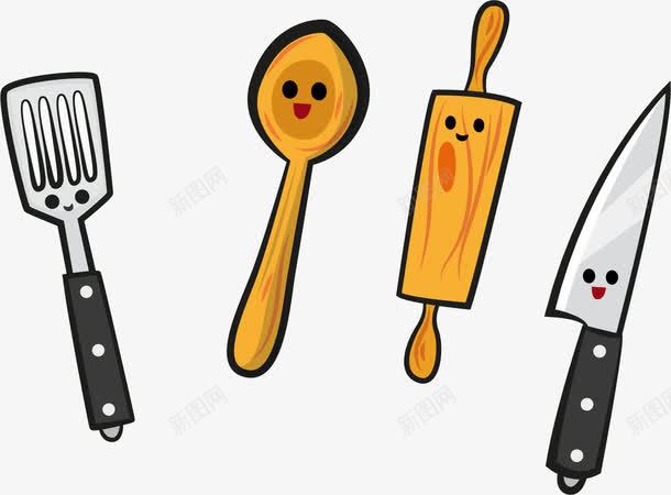 卡通厨具png免抠素材_新图网 https://ixintu.com png 刀具 卡通 厨具